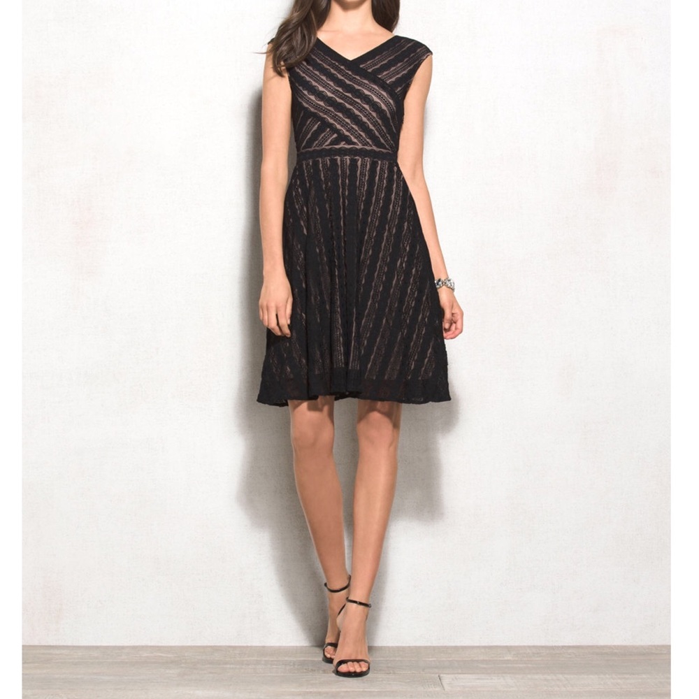 DB Signature Harper Black Lace Overlay Dress